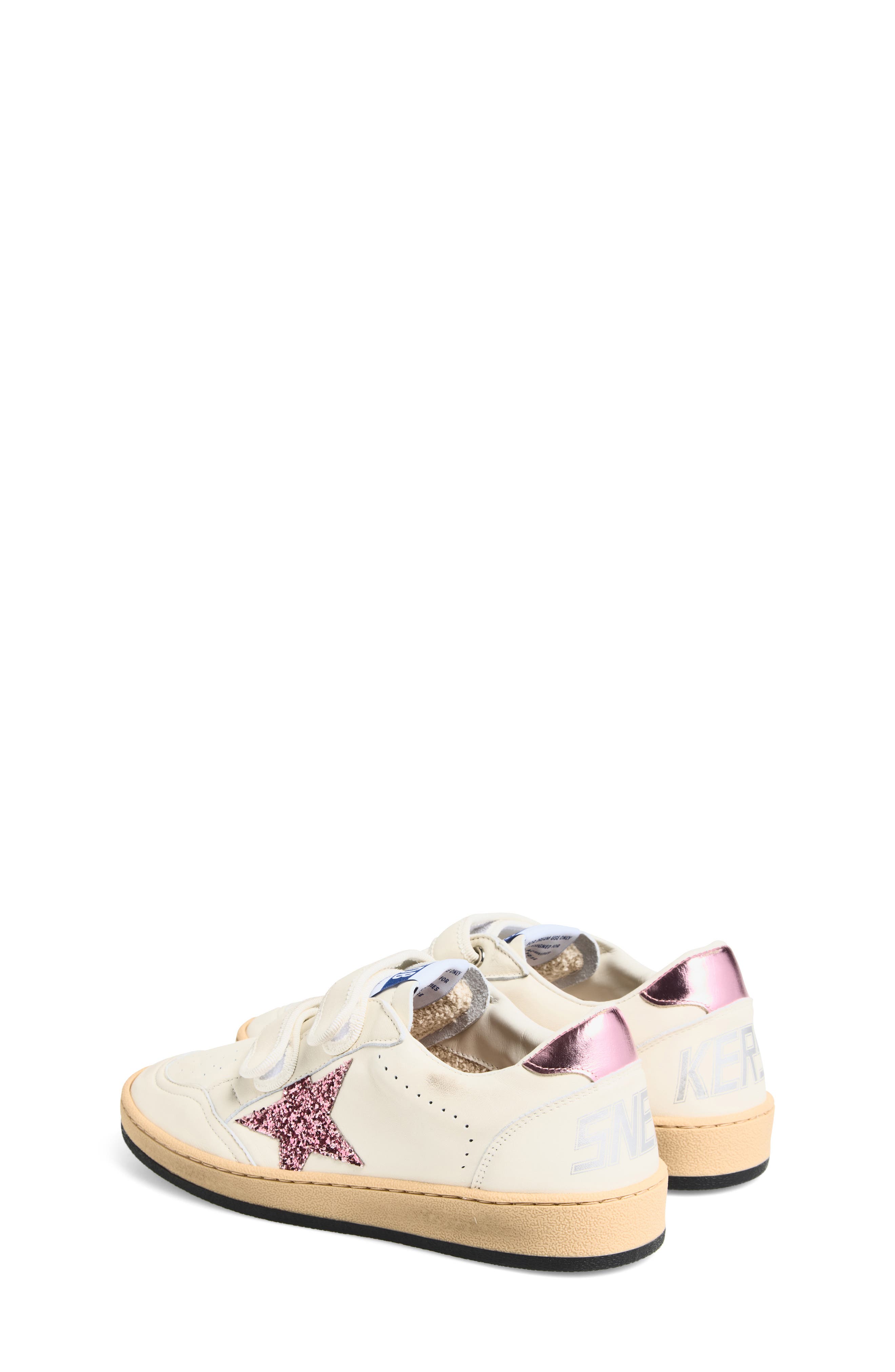 Golden Goose Kids' Ball Star Low Top Sneaker, Alternate, color, White/ Bubblegum/ Lilac