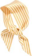 Vince Silk Twill Stripe Slim Scarf
