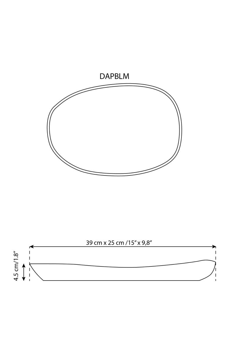Gharyan Stoneware Mini Long Stoneware Serving Platters | Dadasi, Alternate, color, Black - Large