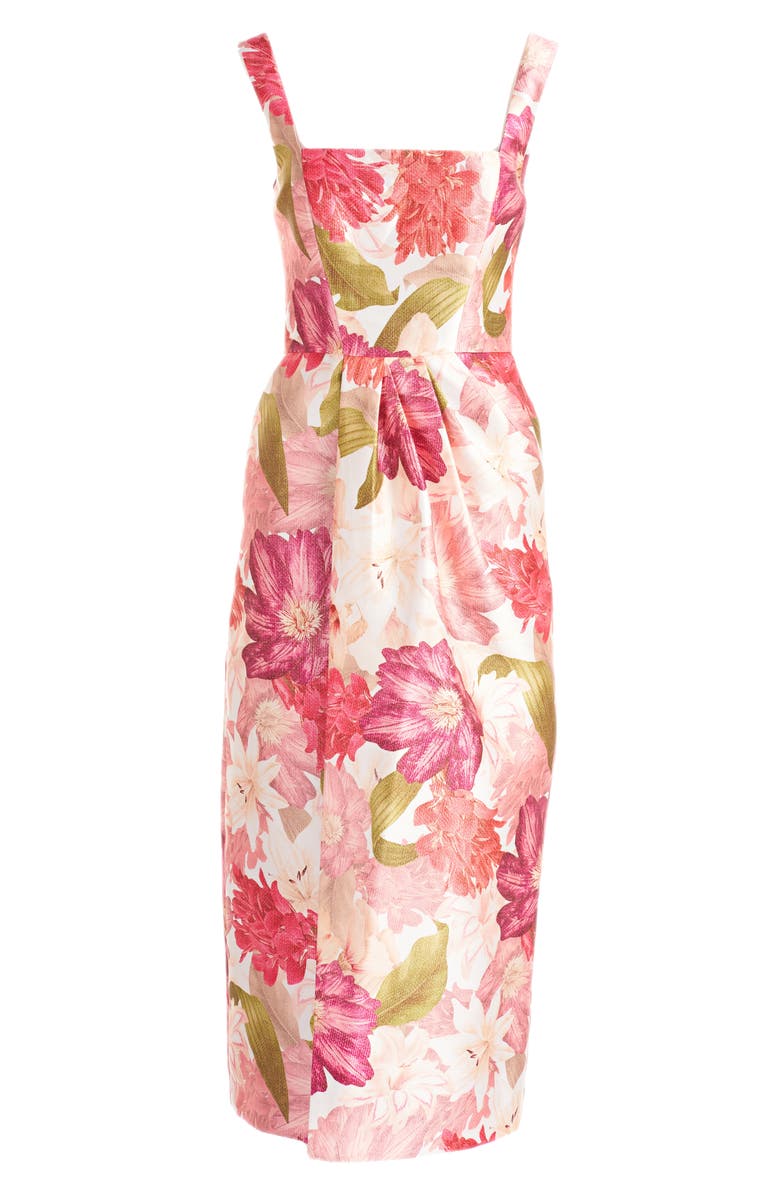 Kay Unger Frankie Draped Midi Dress, Alternate, color, 