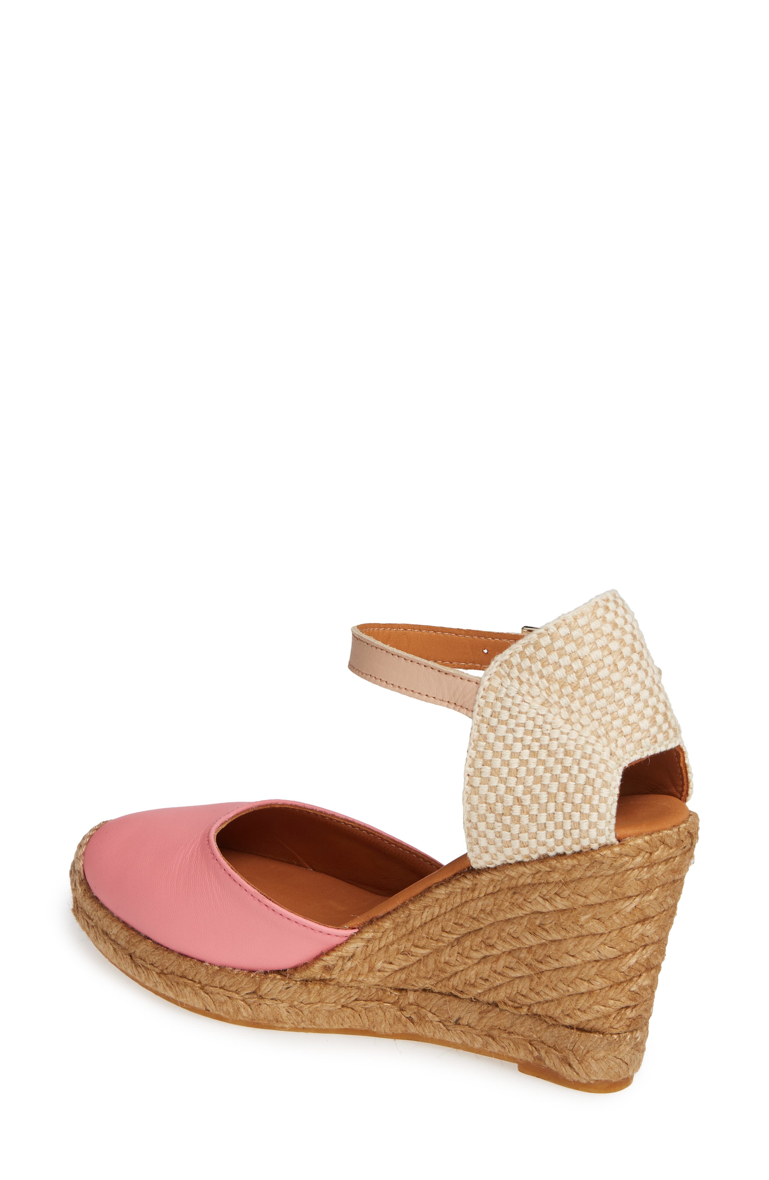 Monty Espadrille Wedge, Alternate, color, PINK LEATHER