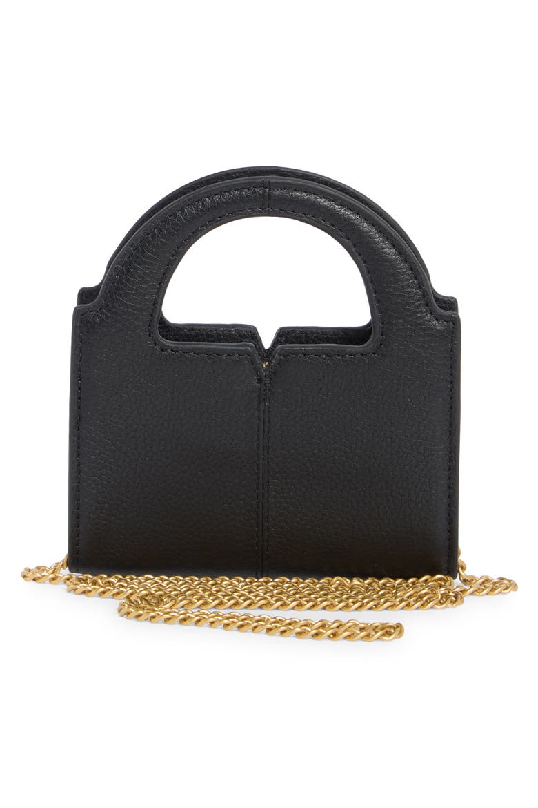 Aleah Leather Crossbody Wallet, Alternate, color, BLACK