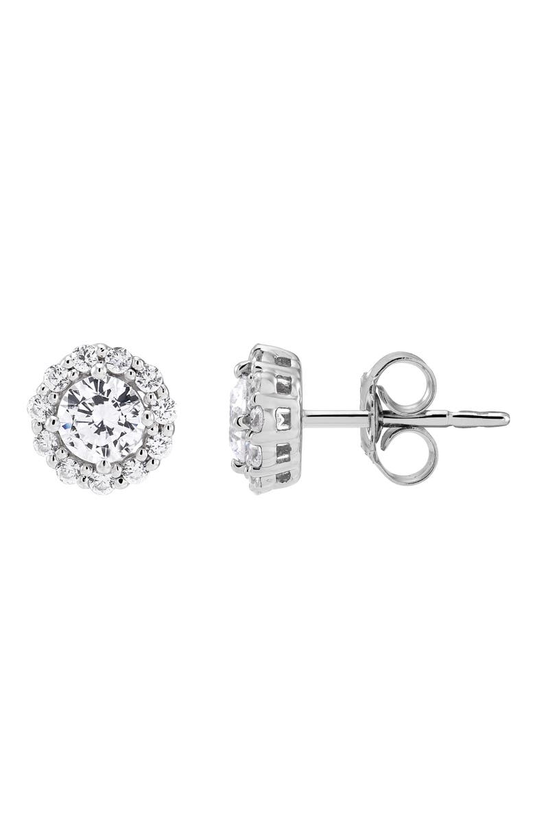 Frankie & Zoe Lab Grown Diamond Stud Earrings, Alternate, color, White Gold
