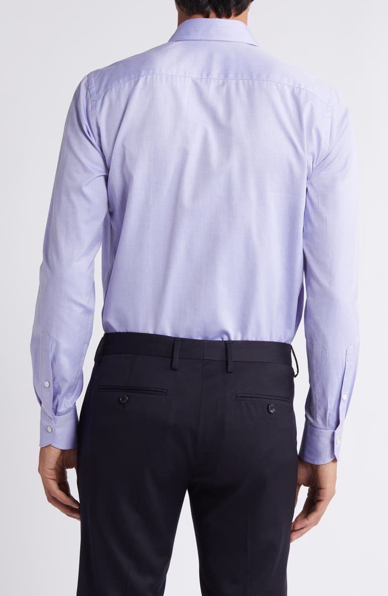 Canali Regular Fit Cotton Herringbone Dress Shirt, Alternate, color,