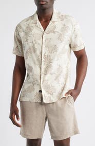 Rails Atlas Pineapple Print Linen Blend Camp Shirt