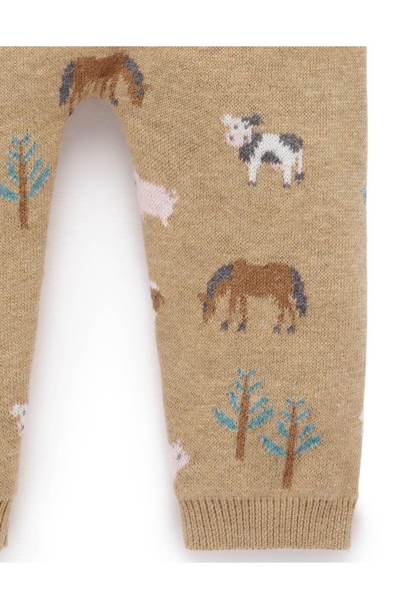 Purebaby On The Farm Leggings, Alternate, color, Farm Jacquard