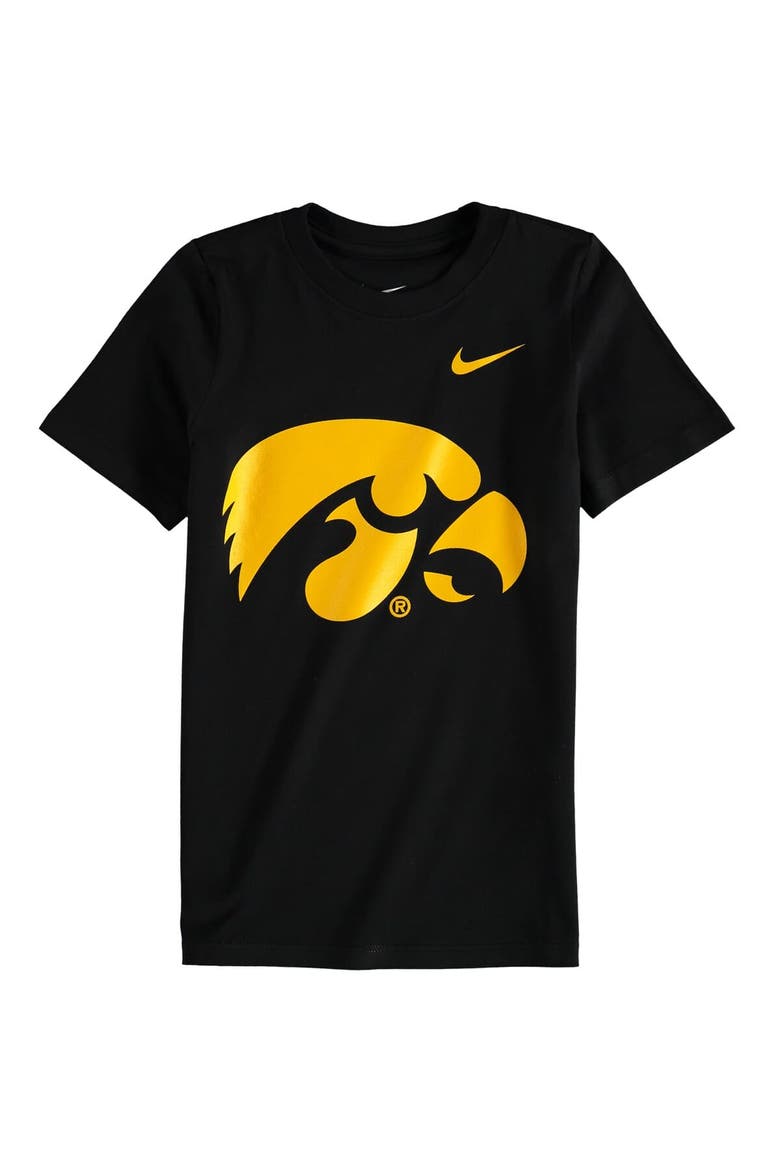 Preschool Nike Black Iowa Hawkeyes Logo T-Shirt, Main, color, Black