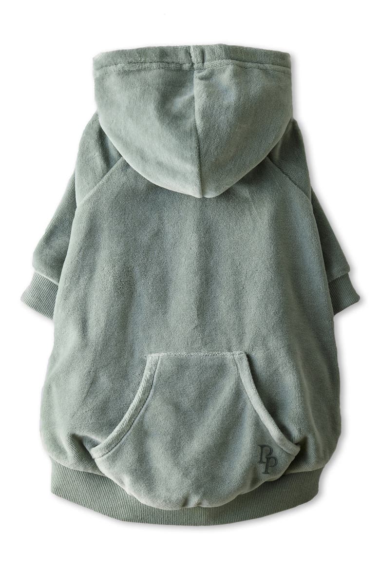 Cooper II Velour Pet Hoodie, Alternate, color, SAGE