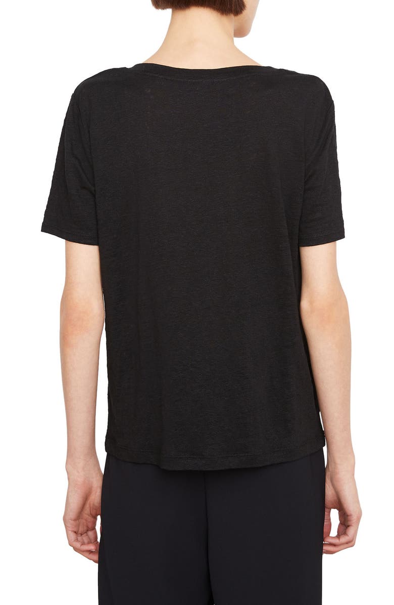 Vince V-Neck Linen T-Shirt, Alternate, color, 