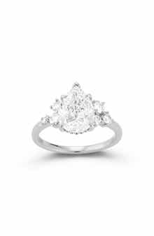 Pear Moissanite Ring