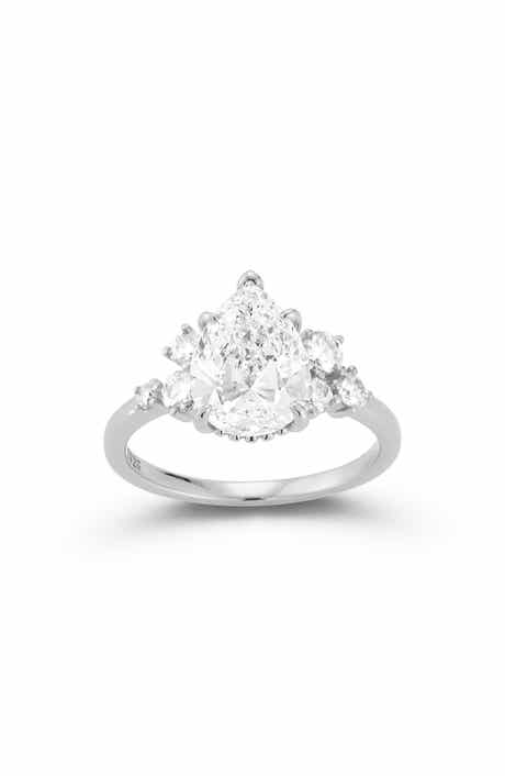 Pear Moissanite Ring