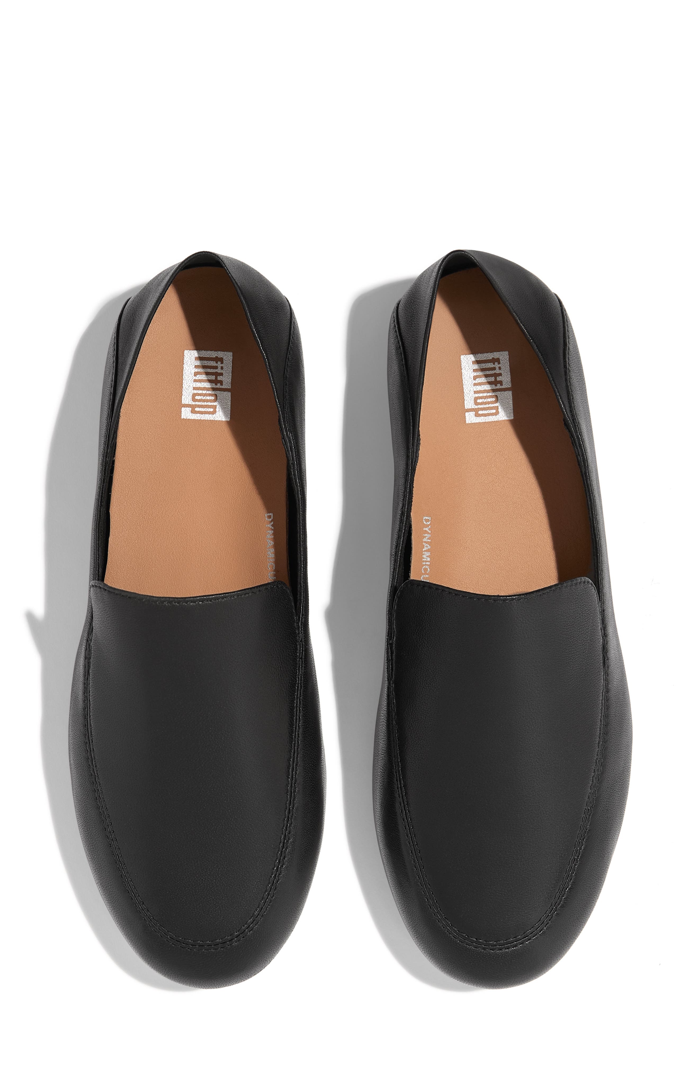 FitFlop Allegro Crush-Back Loafer, Alternate, color, All Black