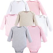 Hudson Baby Soft Cotton Long-Sleeve Bodysuits 7-Piece Value Pack