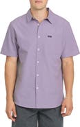Quiksilver Shore Break Classic Short Sleeve Cotton Button-Up Shirt