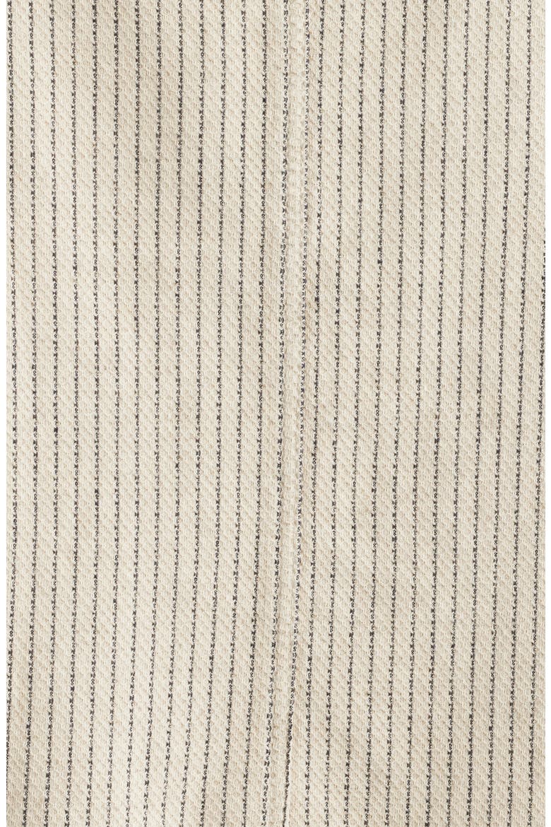 Sorrento Pinstripe Cotton & Linen Button-Up Overshirt, Alternate, color, ECRU