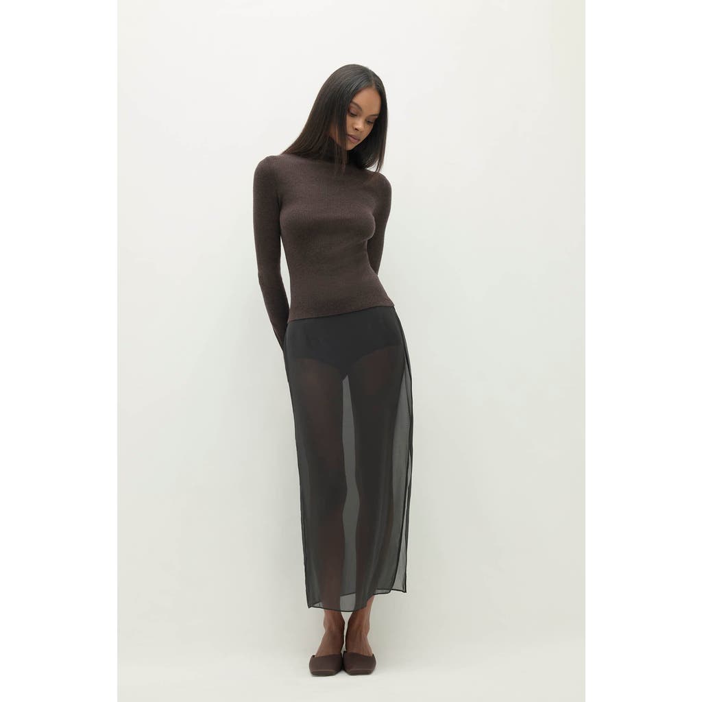 Naked Cashmere Rumer Fitted Cashmere Turtleneck In Brown