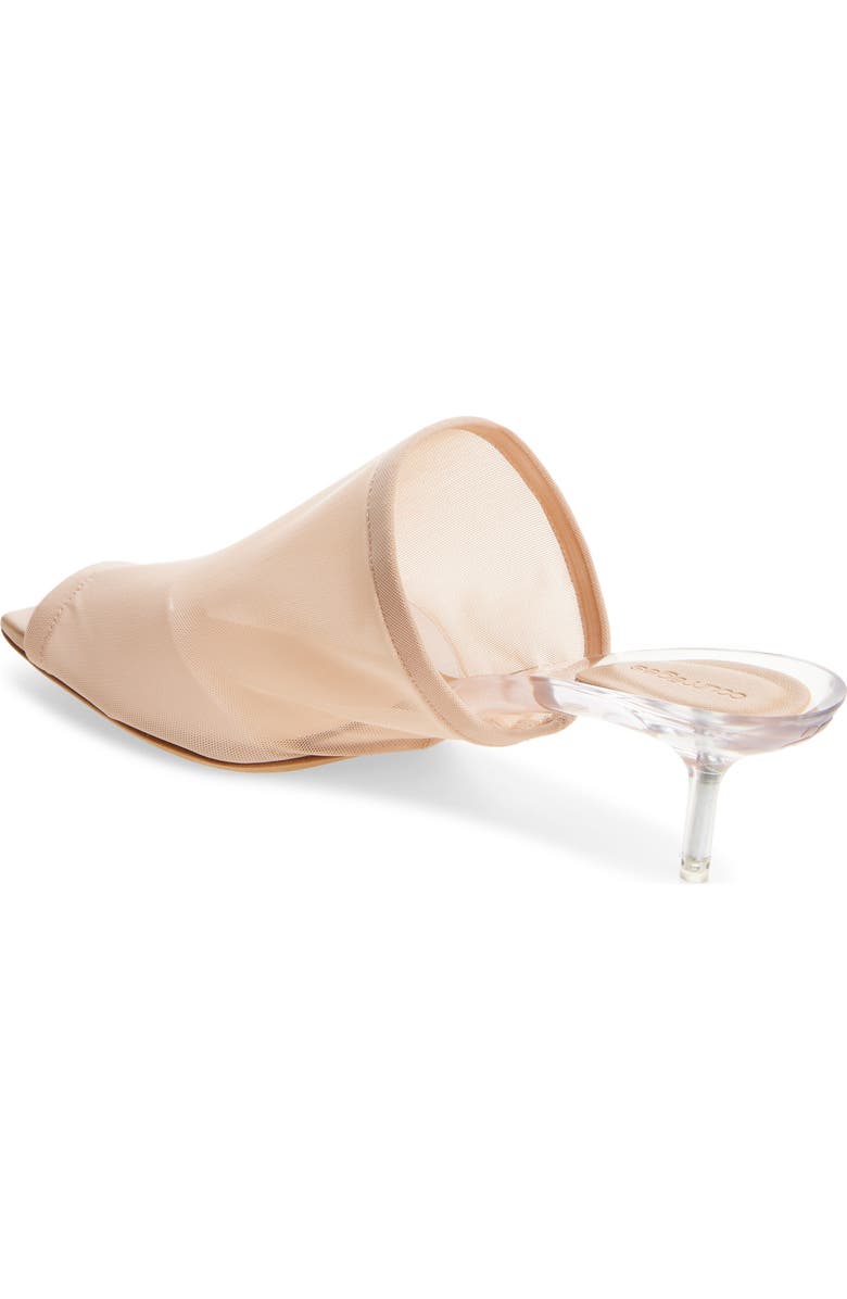 Courrèges Transparent Sole Mesh Slide Sandal, Alternate, color, Dune