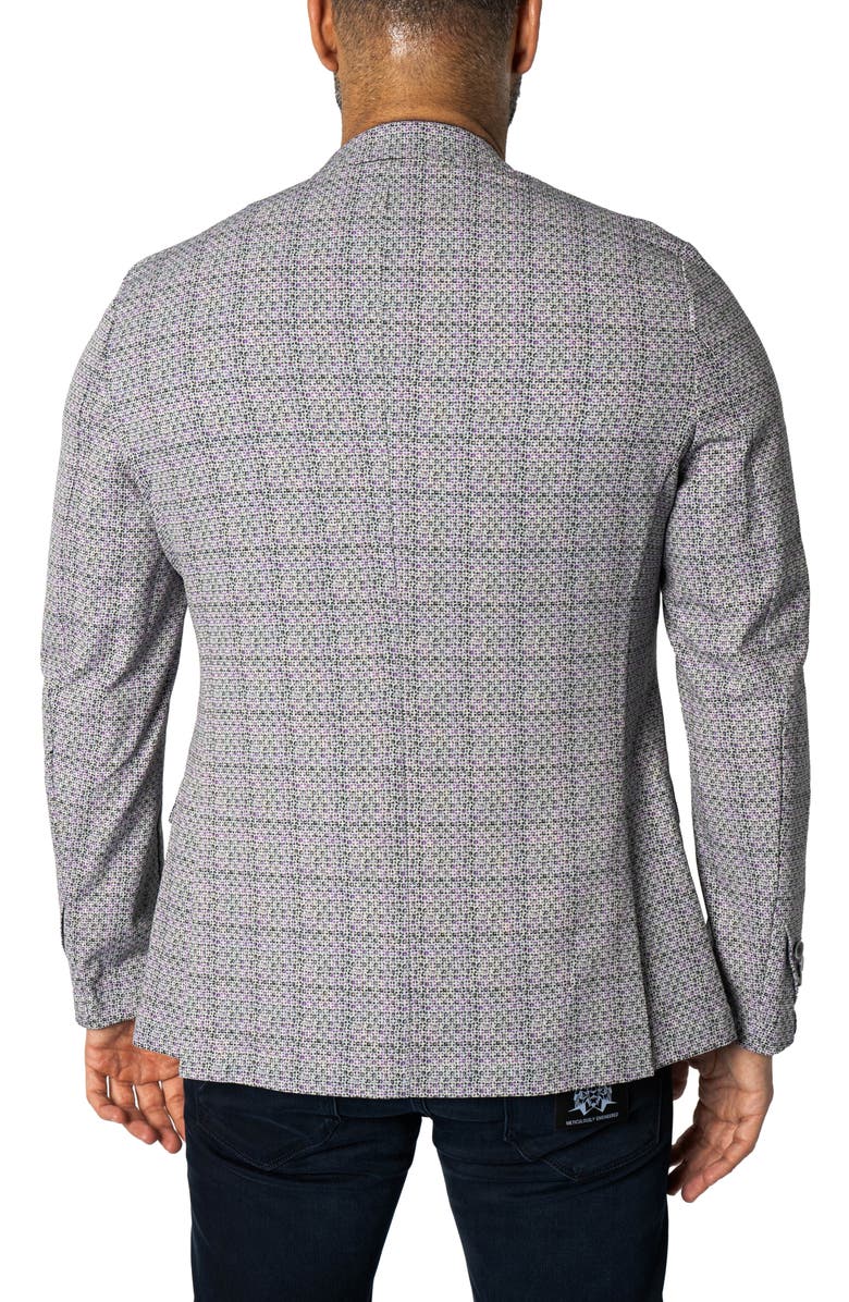 Maceoo Descartes Unconstructed Blocks Purple Blazer, Alternate, color, Purple
