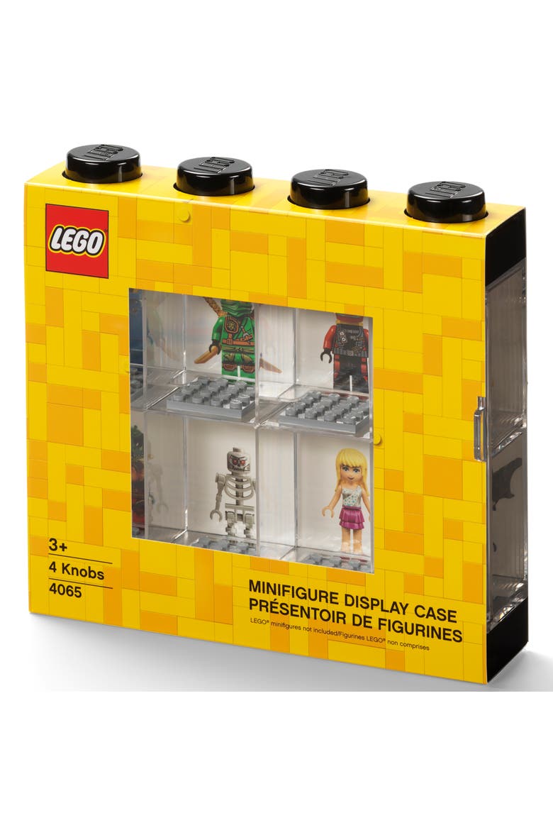 Minifigure Display Case 8, Main, color, Black