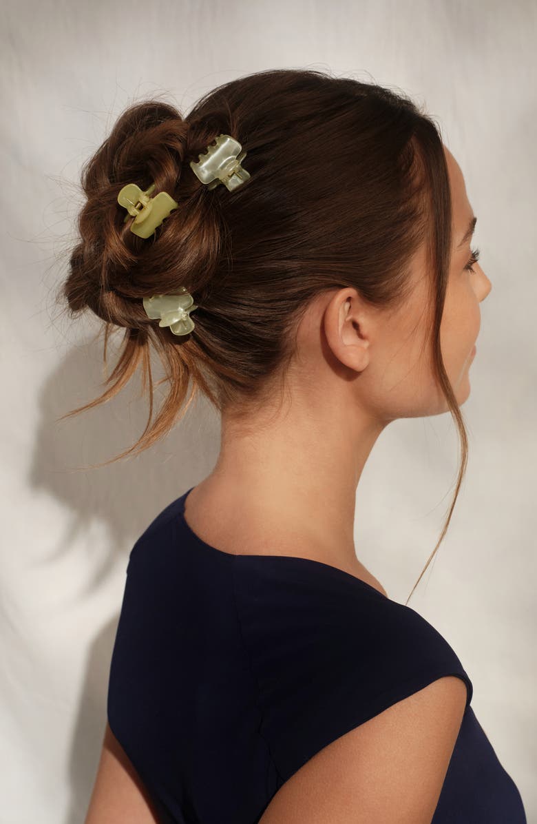 Kitsch 8-Pack Mini Jelly Cloud Claw Clips, Alternate, color, Pearlized Cream Butter Yellow