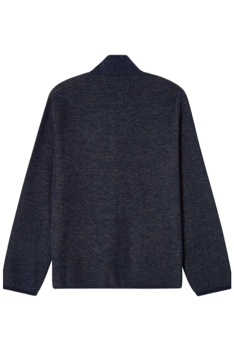 Devon Solid Wool Cardigan, Alternate, color, Navy