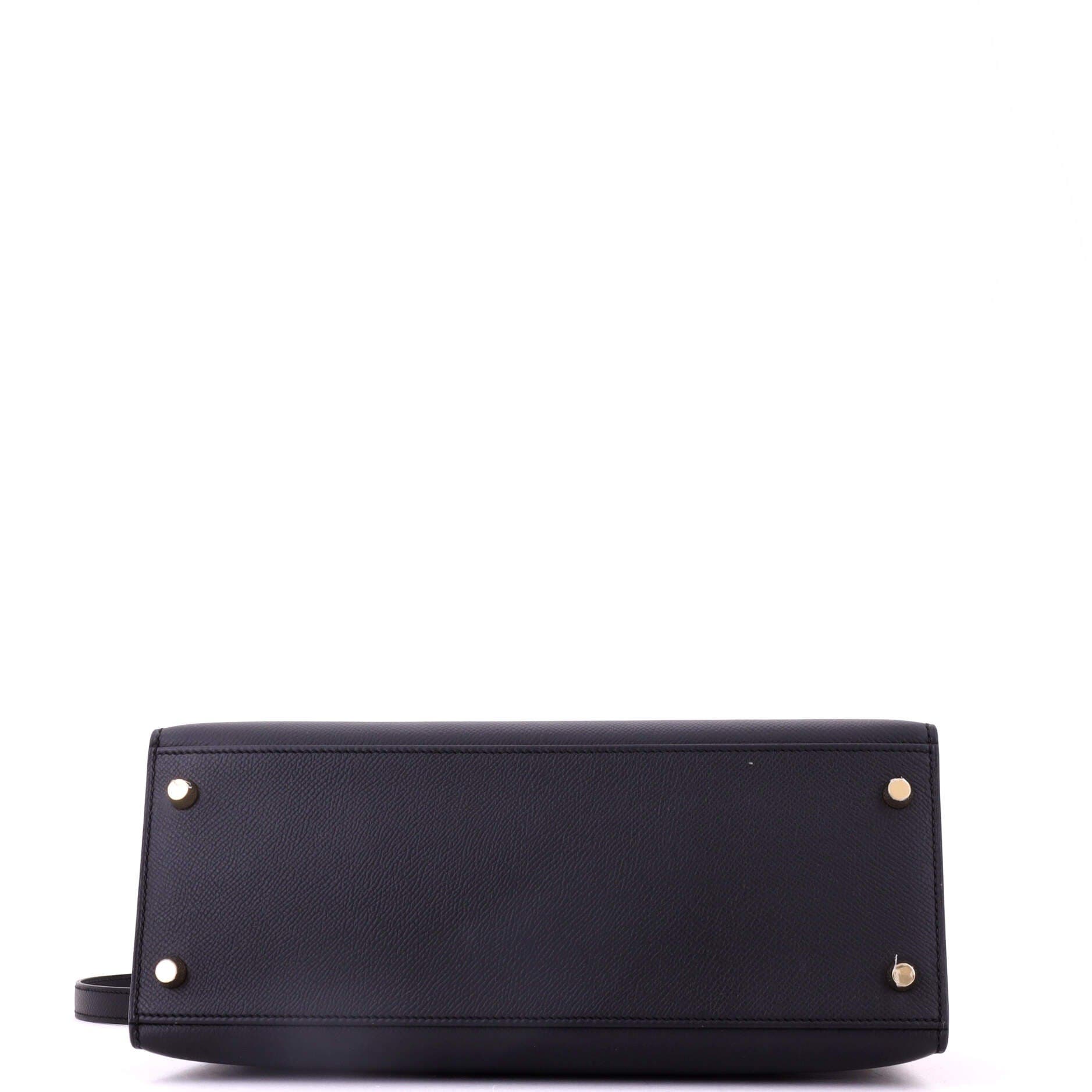 Kelly Handbag Black Epsom with Gold Hardware 28, Alternate, color, Black