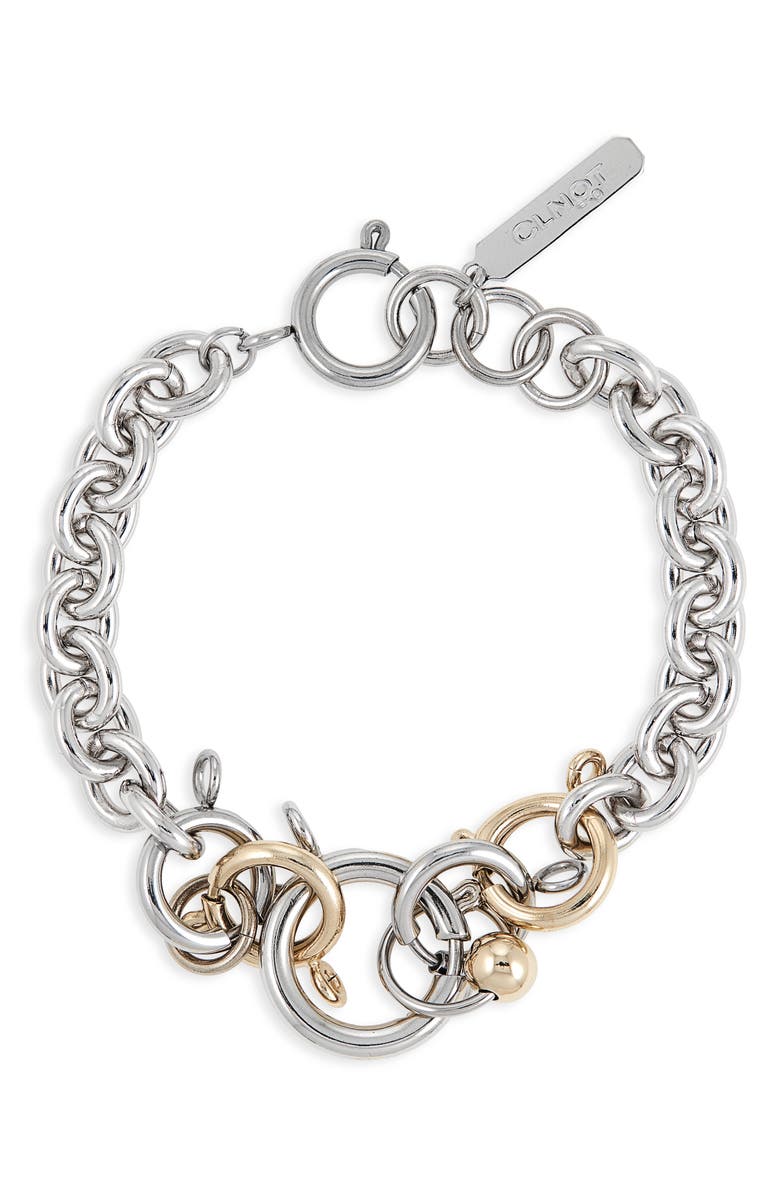 Justine Clenquet Pam Bracelet, Main, color, Palladium