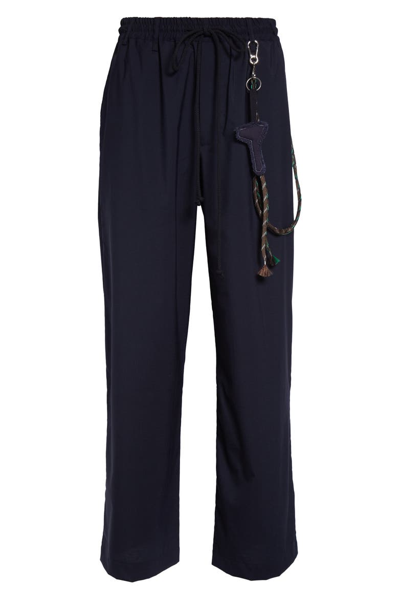 Relaxed Wool Blend Lounge Pants, Alternate, color, NAVY