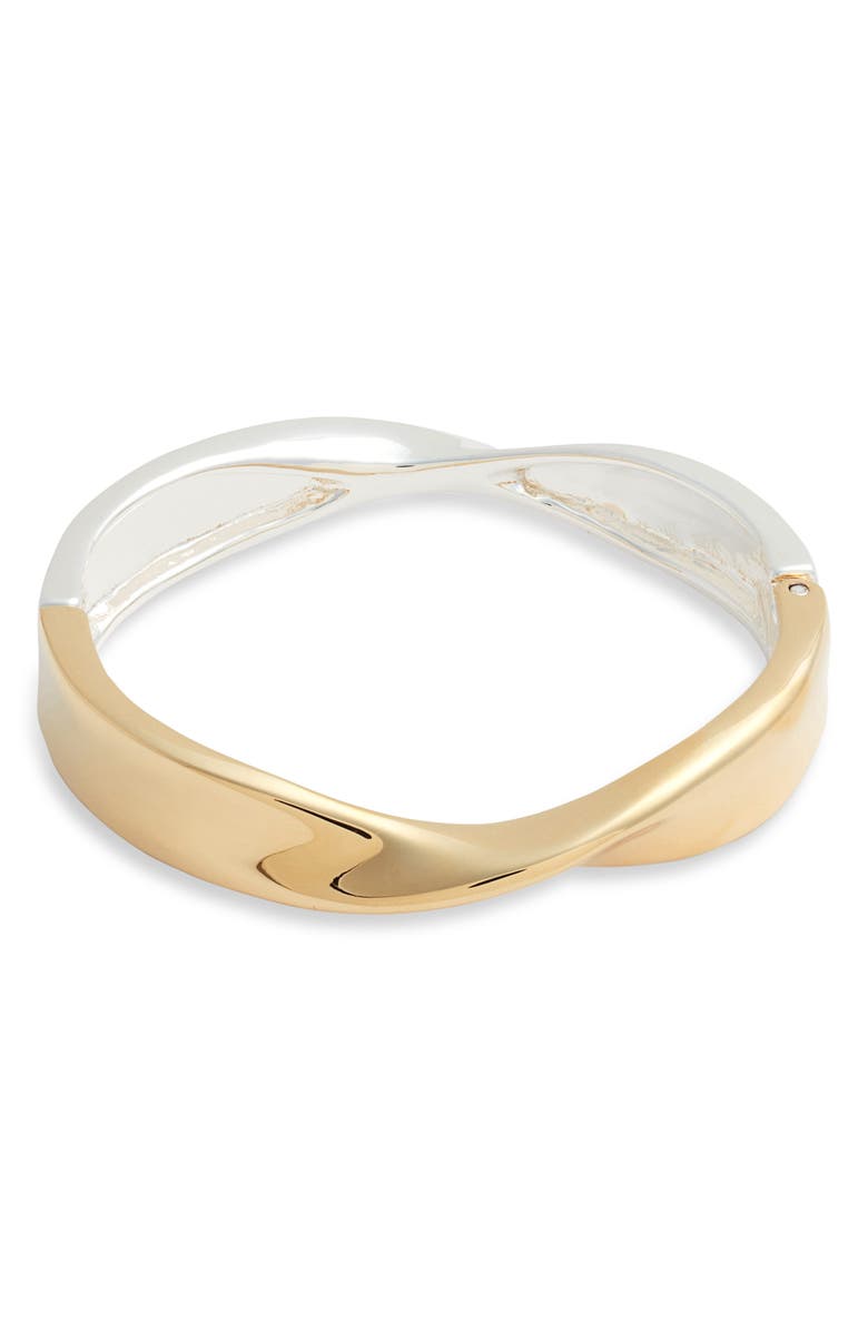 Nordstrom Demi Fine Twisted Bangle Bracelet, Main, color, 14K Gold- Sterling Plated