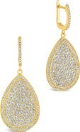 Sterling Forever Selma Cubic Zirconia Teardrop Earrings