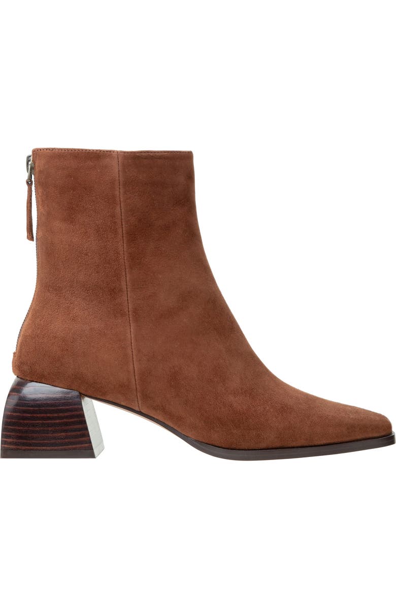 Linea Paolo Sage Square Toe Bootie, Alternate, color, Chocolate Brown