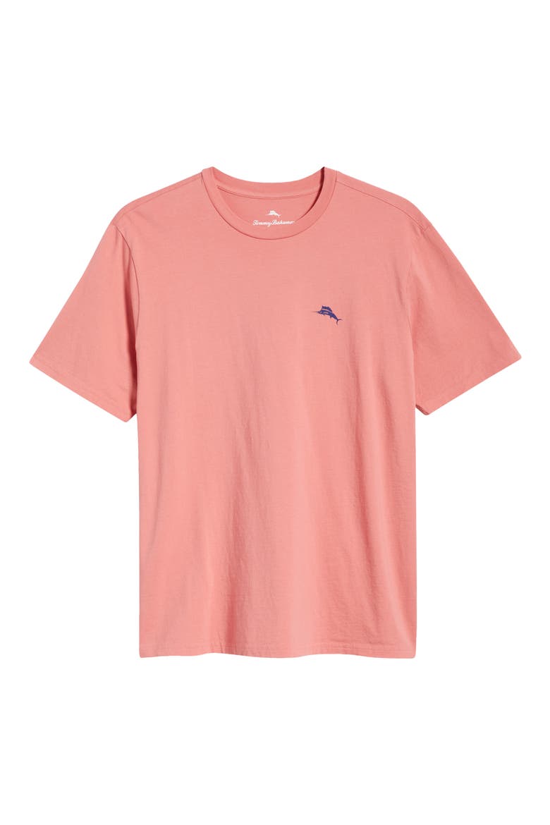 Marlin Waves Graphic T-Shirt, Alternate, color, RED SUNSET