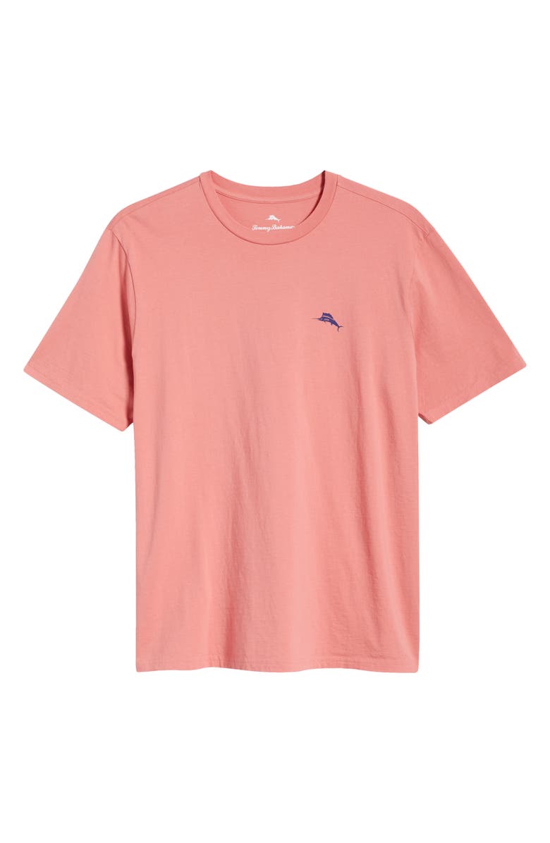 Tommy Bahama Marlin Waves Graphic T-Shirt, Main, color, Red Sunset