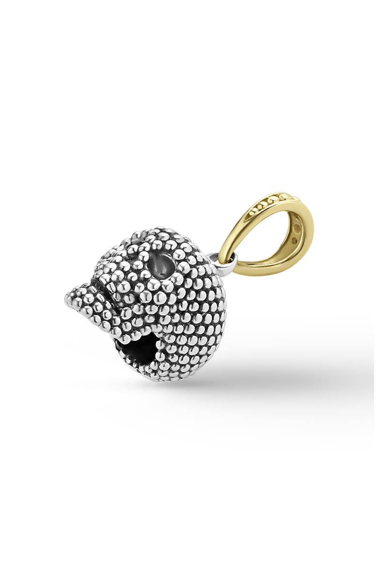 Men's Anthem Sterling Silver Caviar Skull Pendant, Alternate, color, TWO-TONE
