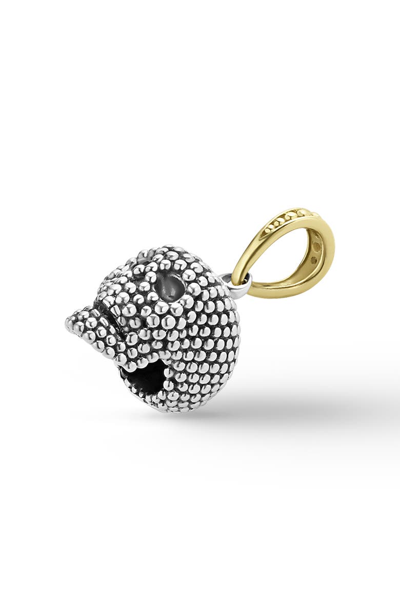 LAGOS Men's Anthem Sterling Silver Caviar Skull Pendant, Alternate, color, Two-Tone