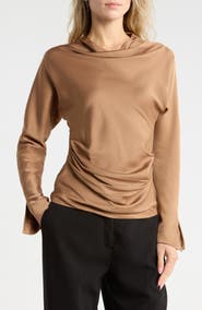 Simkhai Victoria Draped Long Sleeve Top