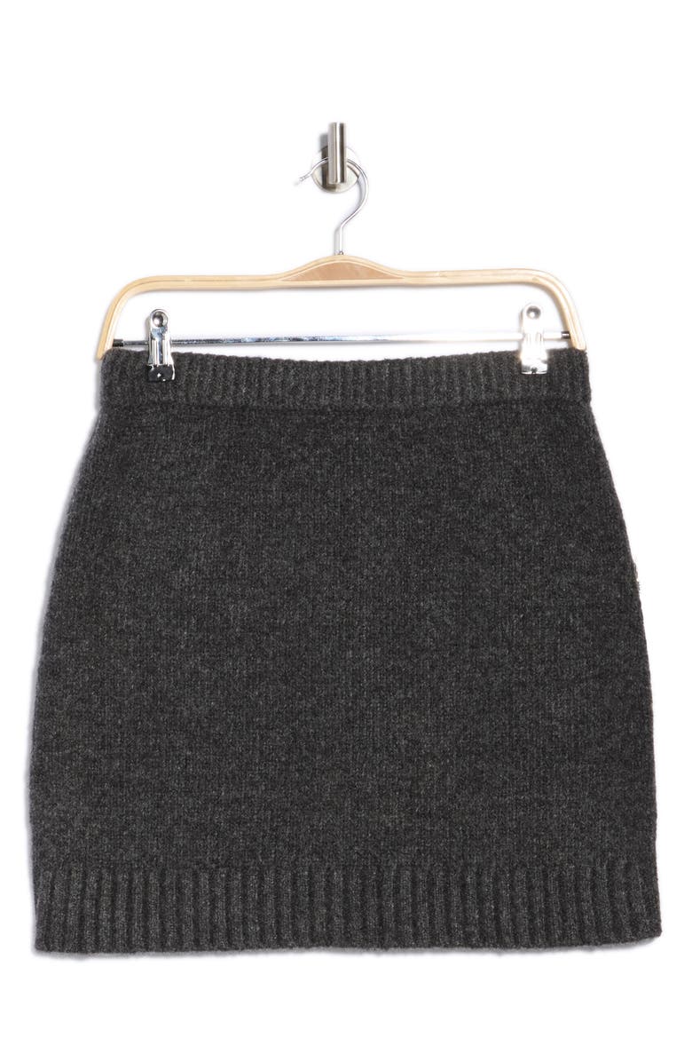 Melrose and Market Sweater Mini Skirt, Alternate, color, Grey Dark Charcoal Heather