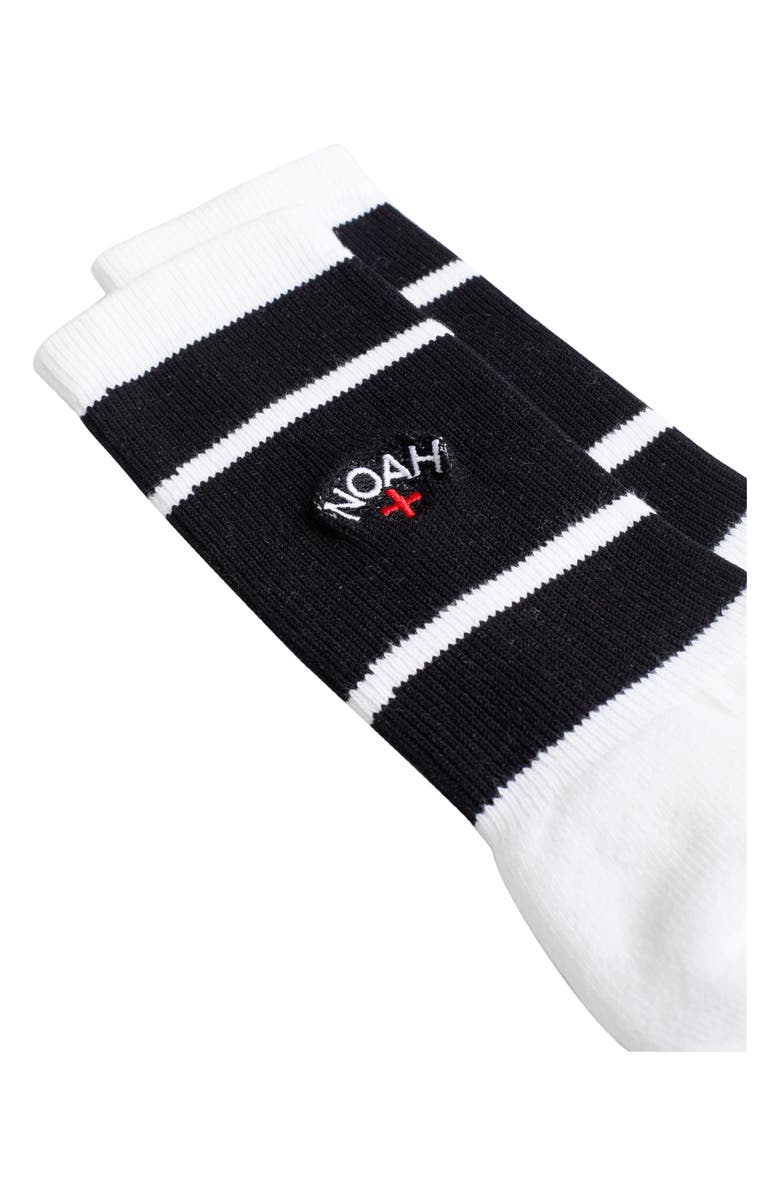 Noah Varsity Stripe Cotton Blend Socks, Alternate, color, 