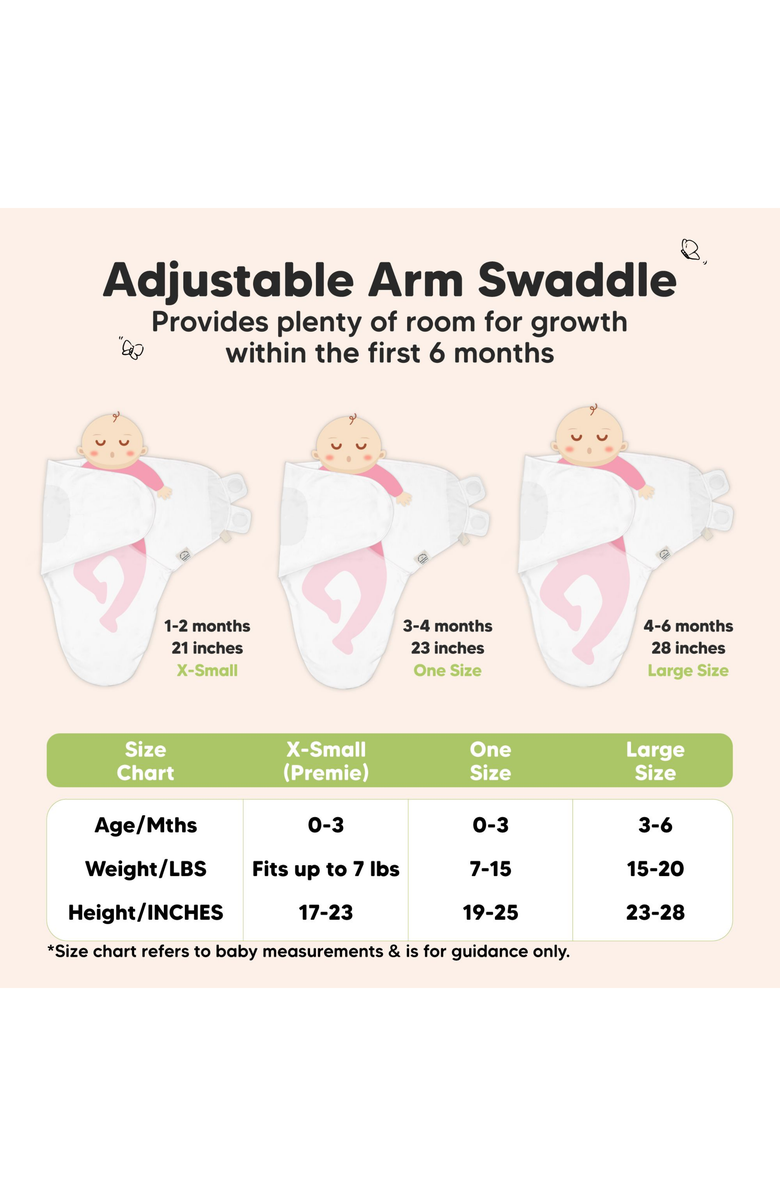 KeaBabies 3-Pack Soothe Swaddle Wraps, Alternate, color, Cloud