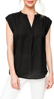 GIBSONLOOK Cap Sleeve Blouse