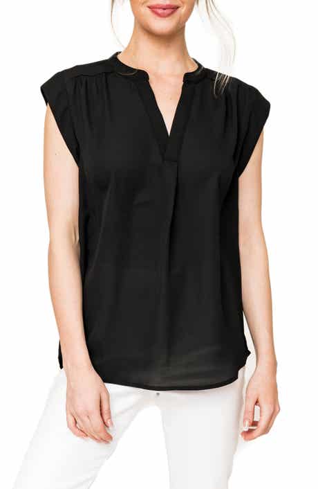 GIBSONLOOK Cap Sleeve Blouse