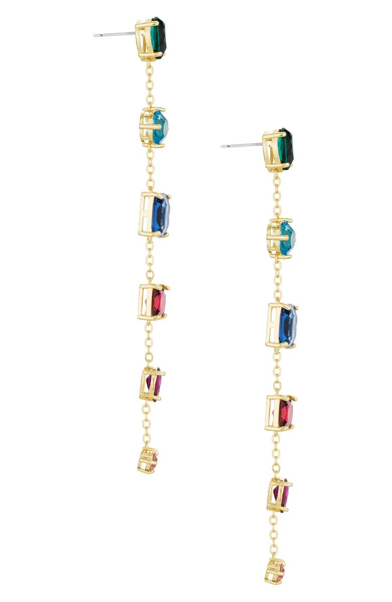 Ettika Rainbow Linear Drop Earrings, Alternate, color, 