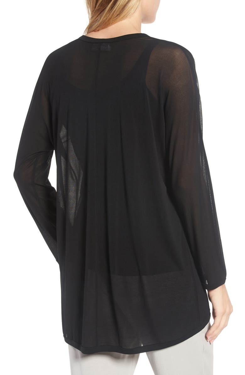 Eileen Fisher Sheer Silk Cardigan, Alternate, color,