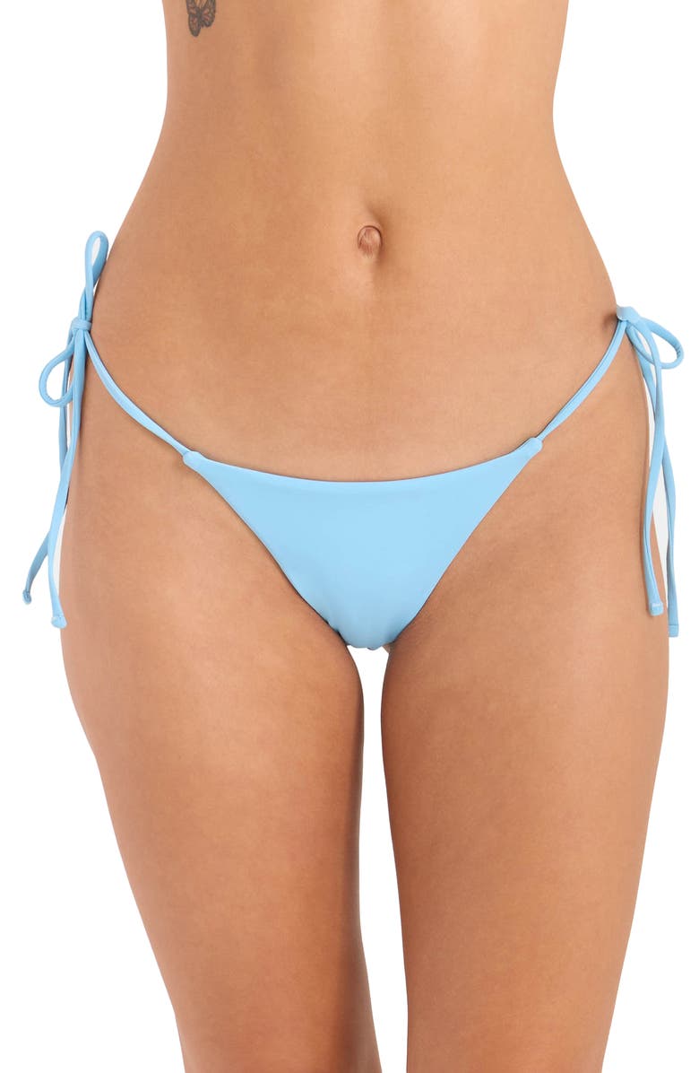 Volcom Simply Seamless Side Tie Bikini Bottoms, Main, color, Cloud Blue