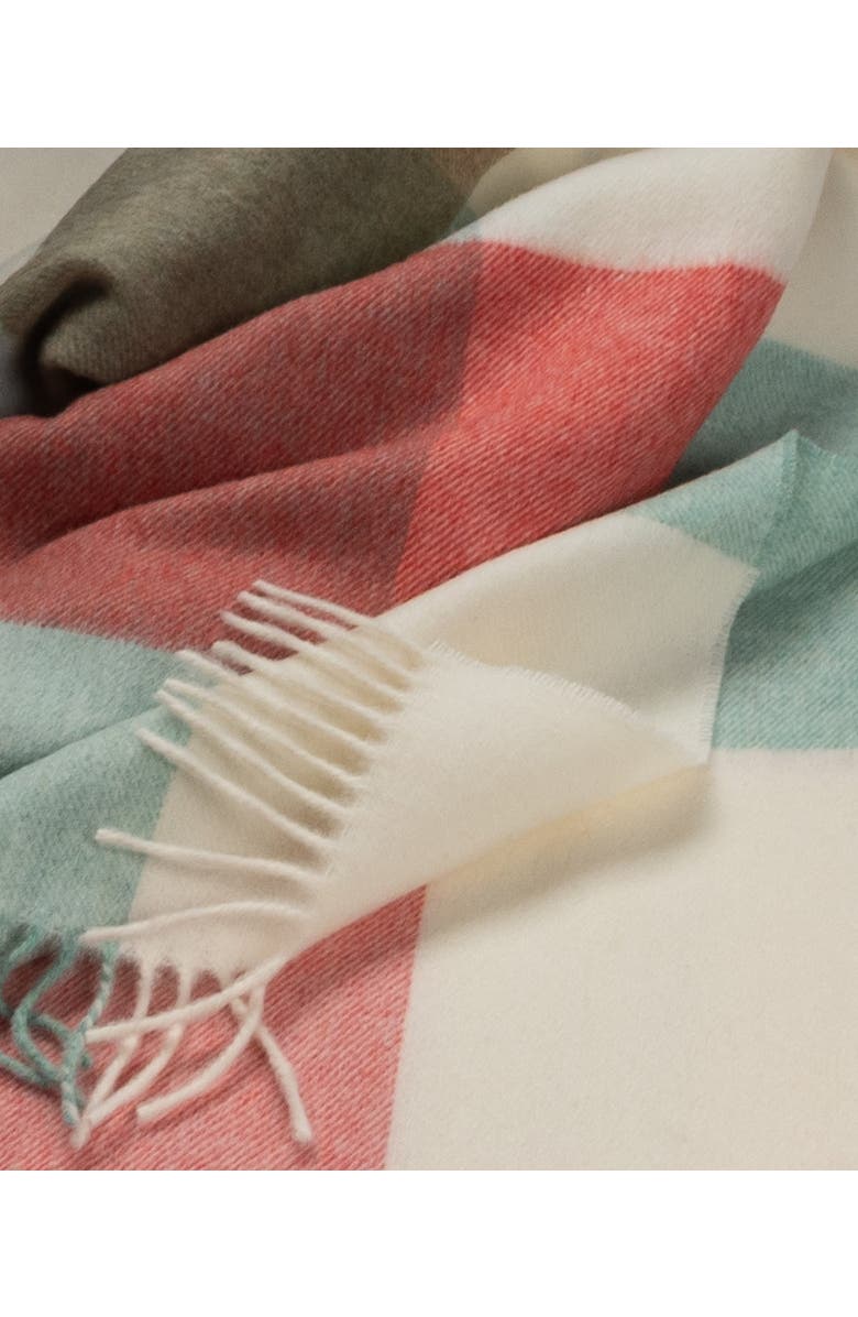 Prince of Scots Southampton Home Merino Wool Throw, Alternate, color, Block Melon