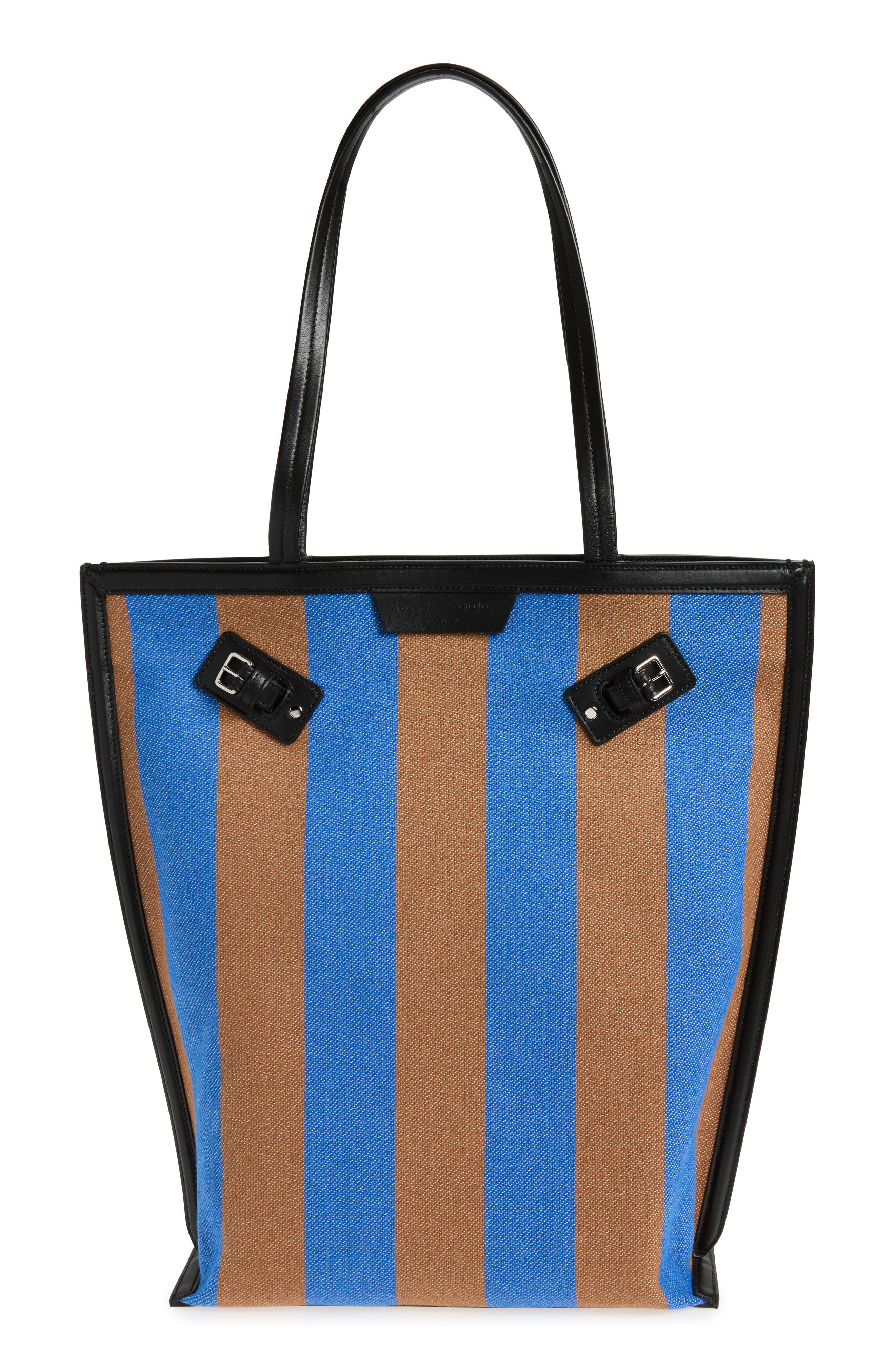 Proenza Schouler North/South Days Stripe Canvas Tote, Main, color, 