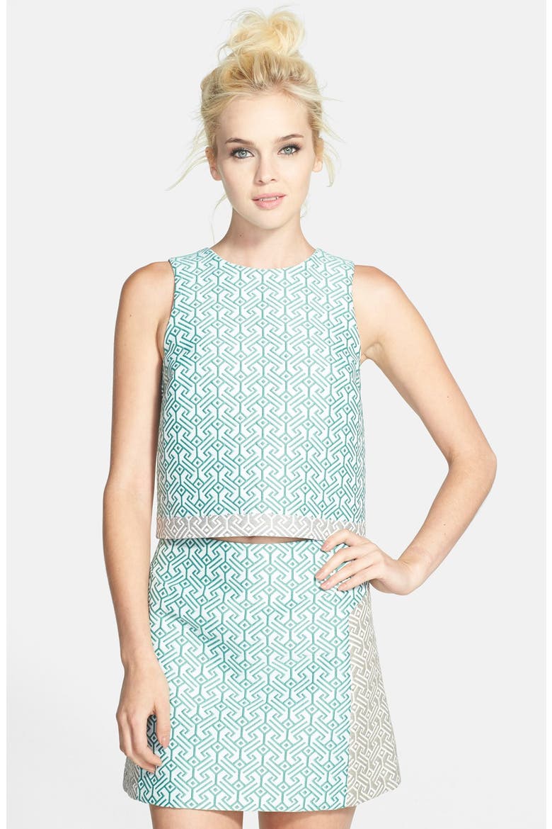 Colorblock Jacquard Shell (Nordstrom Exclusive), Main, color, GREY