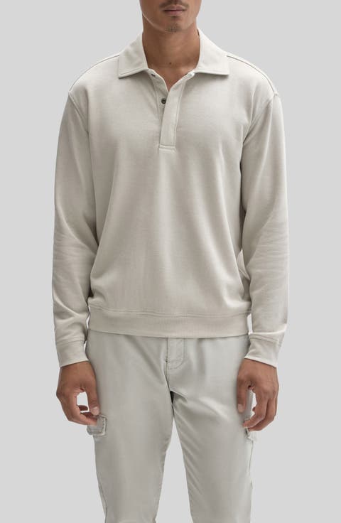 Peakstone Long Sleeve Overknit Cotton Polo