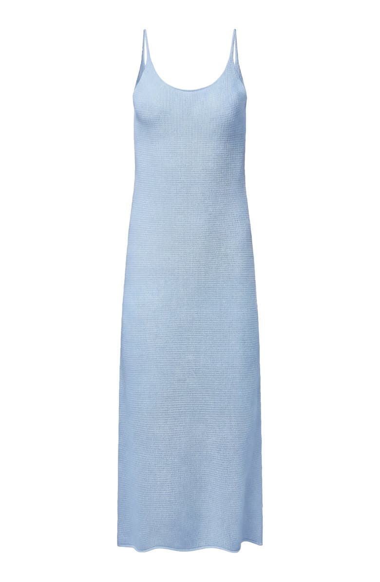 Onia Textured Linen Sweater Scoop Maxi Dress, Alternate, color, Sky