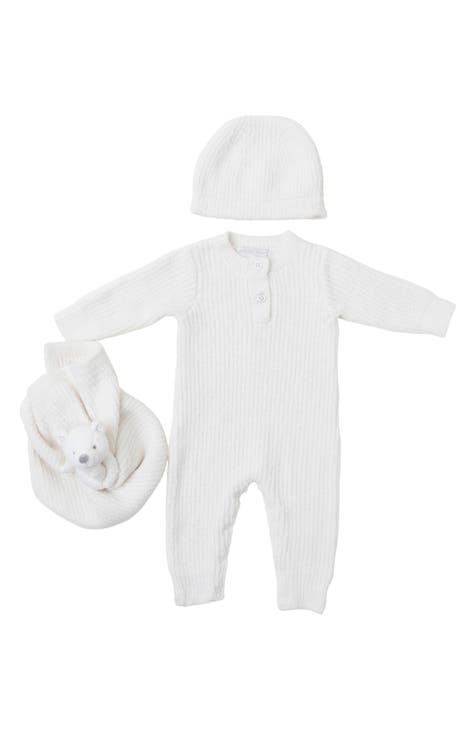 CozyChic® Ribbed Romper, Buddy Blanket & Beanie Set (Baby)